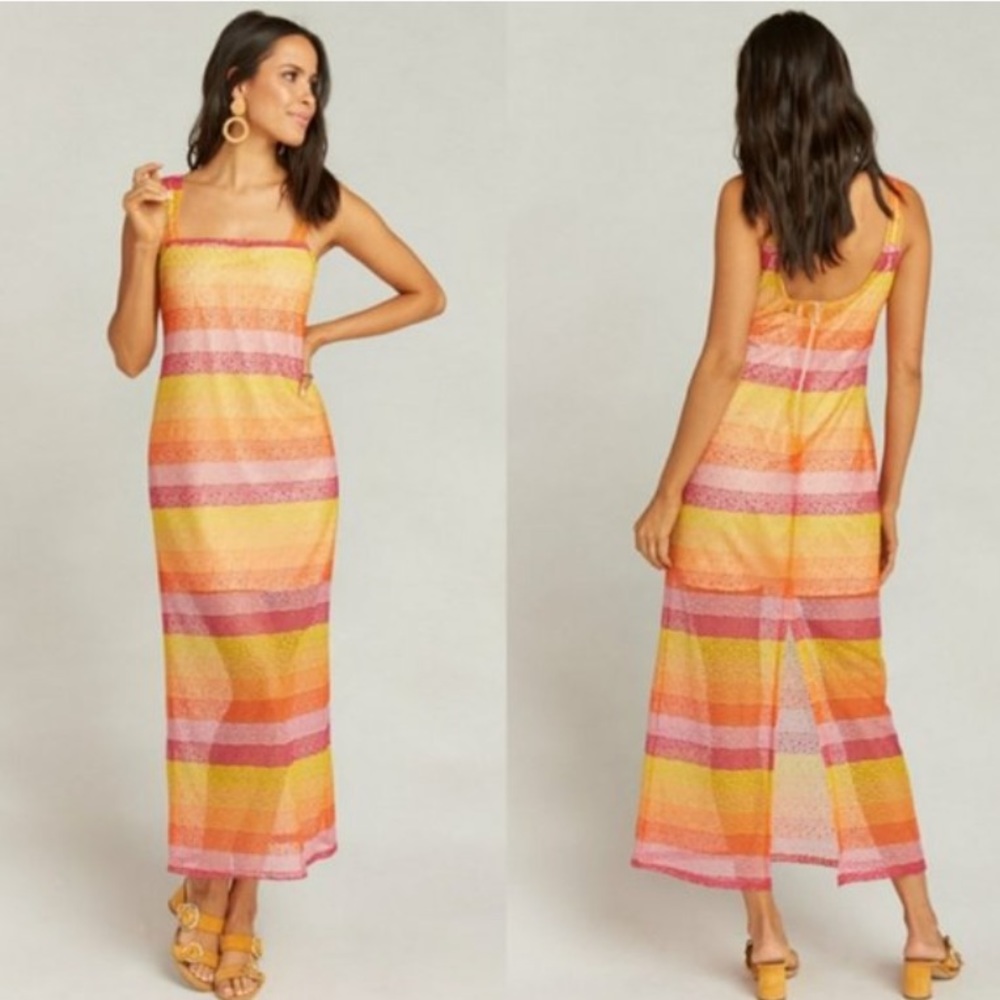 Show Me Your MuMu Harlowe Maxi Dress Stripe EUC X-Small